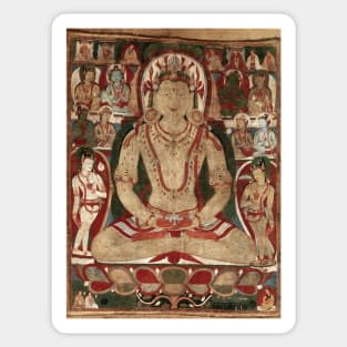 The Buddha Amitayus Attended by Bodhisattvas Sticker